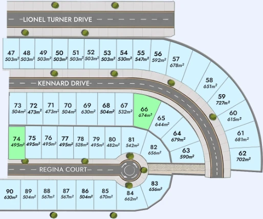 Stage 18 (Selling Now) lot layout plan