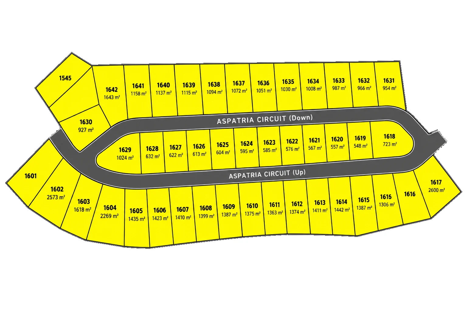 Stage 16 lot layout plan