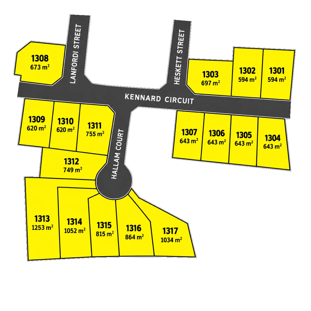 Stage 13 lot layout plan